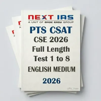 Next IAS Prelims Full Length CSAT Test 1-8 English 2026 | 8 Booklets | English Medium | UPSC Study Material