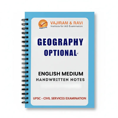 Vajiram & Ravi Geography Handwritten Notes 2025-26 | Set of 4 | UPSC Study Material