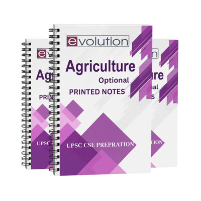 Evolution Agriculture Optional Notes 2025-26 | 11 Booklets | English Medium | UPSC Study Material