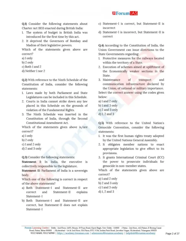 Forum IAS General Studies Prelims Test Series 2026-27 | 48 Booklets | English Medium | UPSC Study Material