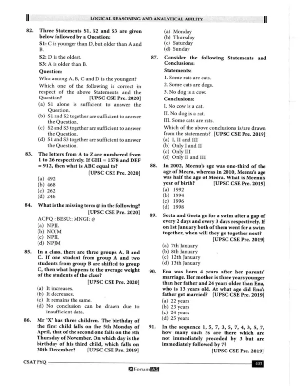 Forum IAS Prelims Topic-wise PYQs 1992-2025 | 7 Booklets | English Medium | UPSC Study Material