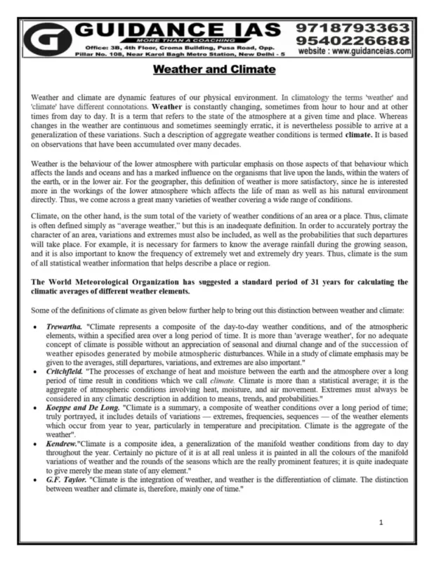 Himanshu Sharma Geography Notes | Guidance IAS | 18 Booklets | 2025-26 | English Medium | UPSC Study Material