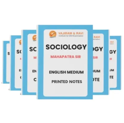 Mahapatra Sir Vajiram & Ravi Sociology Notes 2025-26 | 6 Booklets | English Medium | UPSC Study Material