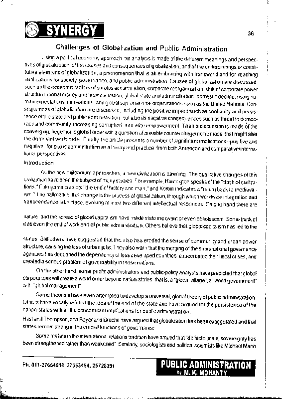 MK Mohanty Public Administration Notes 2025-26 | 6 Booklets | English Medium | UPSC Study Material