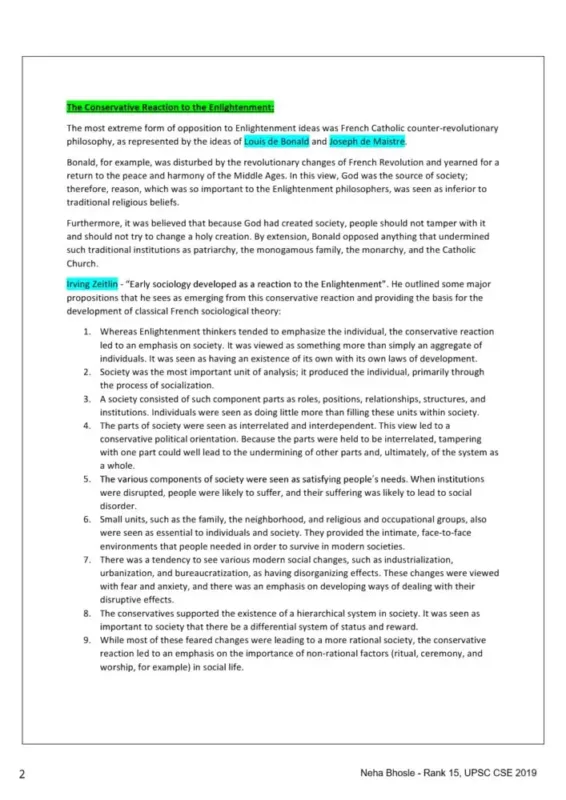 Neha Bhosle Sociology Notes 2025-26 | 2 Booklets | English Medium | UPSC Study Material