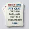 Next IAS Prelims Full Length CSAT Test 1-8 English 2026 | 8 Booklets | English Medium | UPSC Study Material