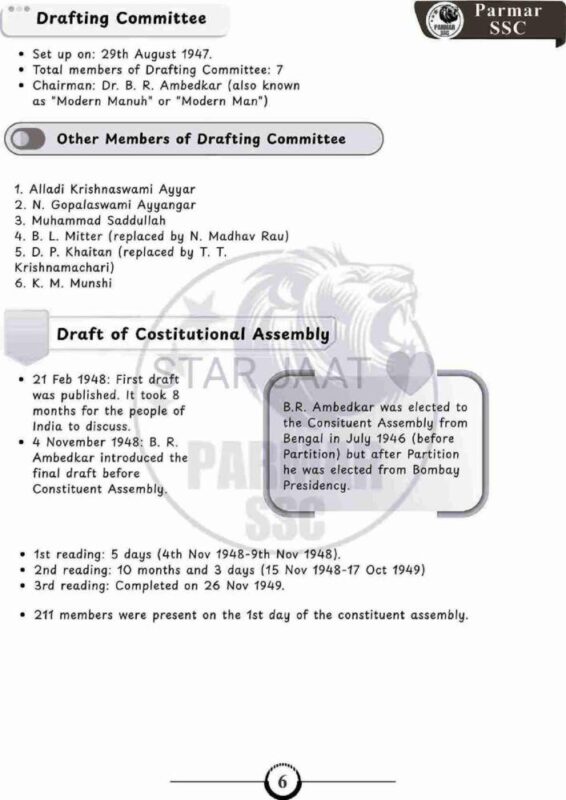 Parmar SSC GK Polity 4.0 Notes 2026-27 | 1 Booklet | English Medium | UPSC Study Material