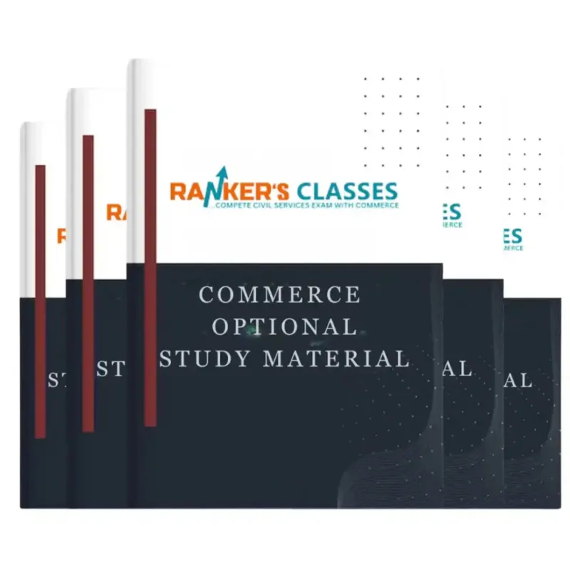 Rankers Classes Commerce Optional Hindi Notes 2025-26 - Hindi Medium - 8 Booklet Set