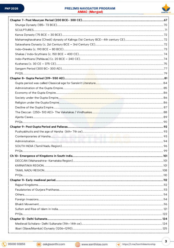 Sarrthi IAS Prelims Navigator Program Ancient Medieval Art Culture Notes 2026-27 | 1 Booklet | English Medium | UPSC Study Material