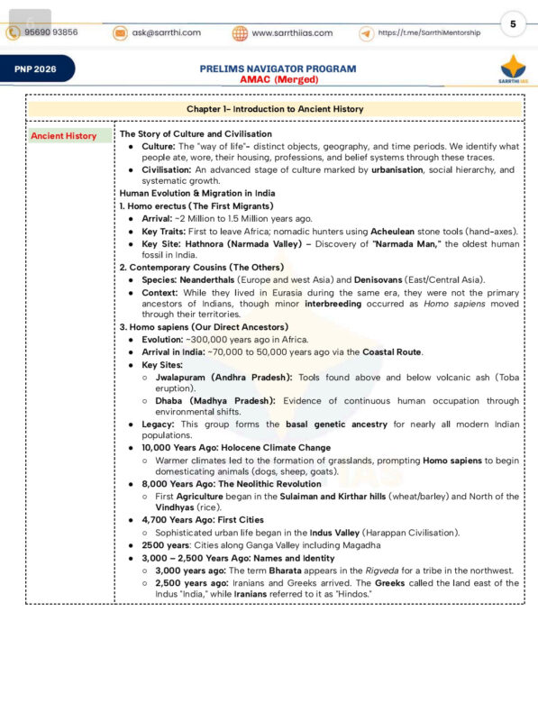 Sarrthi IAS Prelims Navigator Program Ancient Medieval Art Culture Notes 2026-27 | 1 Booklet | English Medium | UPSC Study Material
