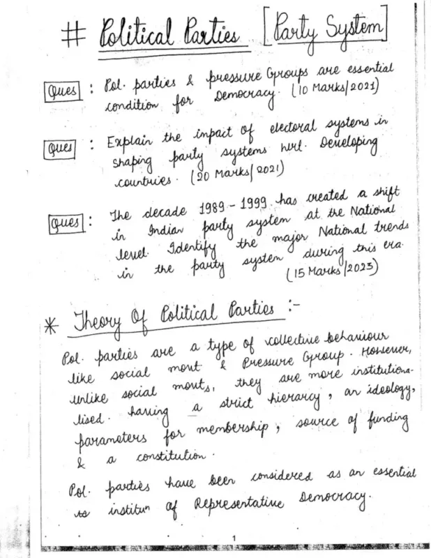 Shubhra Ranjan PSIR Handwritten Class Notes 2025-26 | 11 Booklets | English Medium | UPSC Study Material
