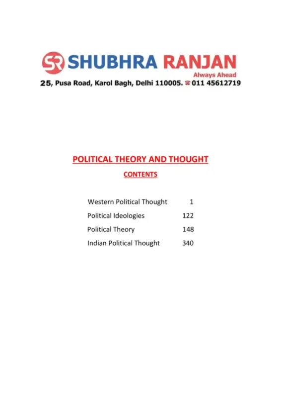 Shubhra Ranjan PSIR Notes 2026-27 | 4 Booklets | English Medium | UPSC Study Material