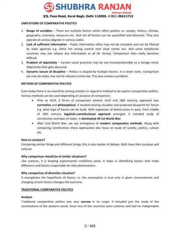 Shubhra Ranjan PSIR Optional Notes 2025-26 | 4 Booklets | English Medium | UPSC Study Material