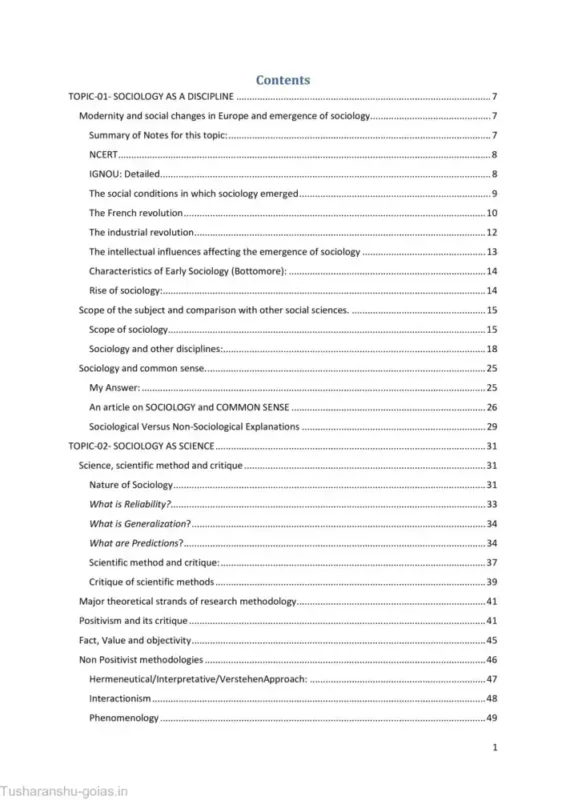 Tusharanshu Sociology Optional Notes 2025-26 | 2 Booklets | English Medium | UPSC Study Material