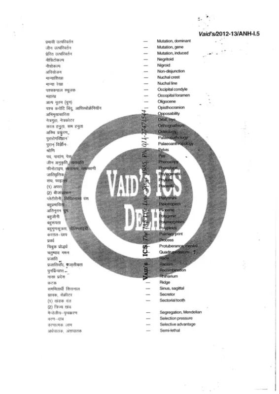 Vaid Sir Anthropology Optional Notes 2025-26 | 5 Booklets | English Medium | UPSC Study Material
