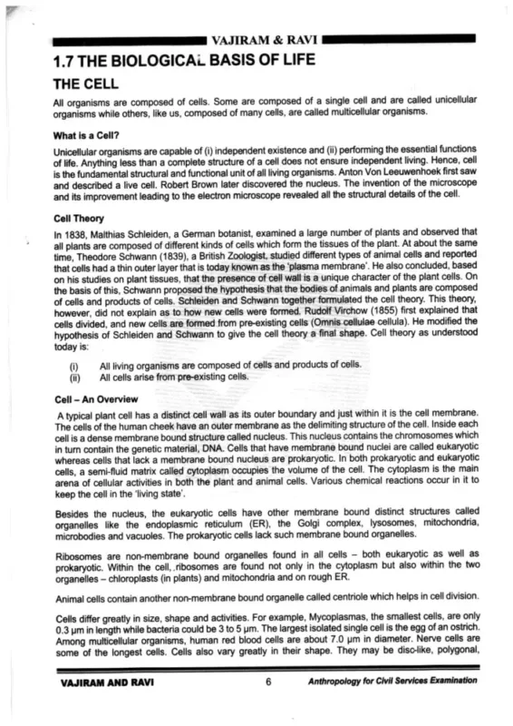 Vajiram & Ravi Anthropology Optional Notes 2025-26 | 2 Booklets | English Medium | UPSC Study Material
