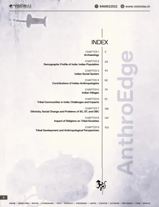 Vision IAS AnthroEdge Anthropology Notes 2025-26 | 2 Booklets | English Medium | UPSC Study Material