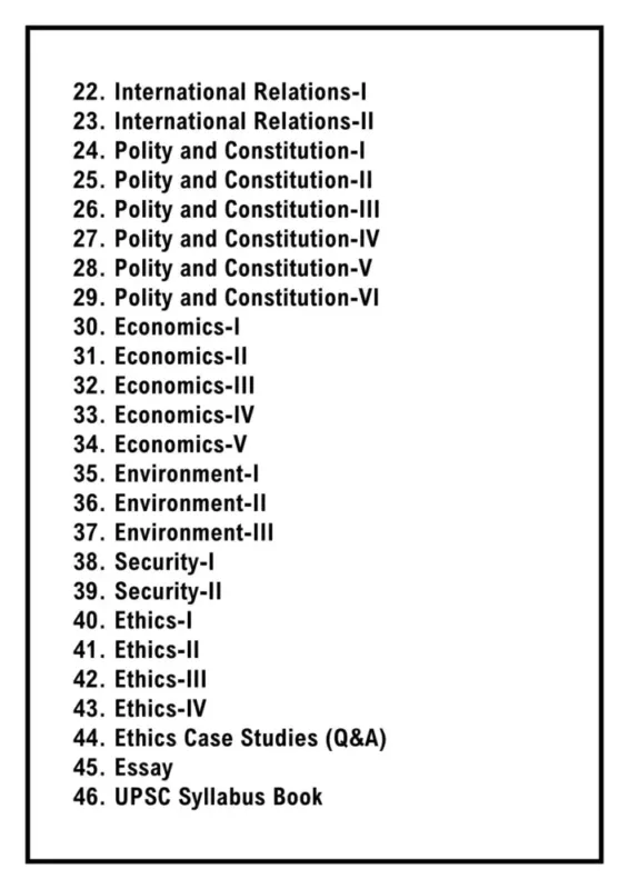 Vision IAS General Studies Notes 2025-26 | 46 Booklets | English Medium | UPSC Study Material