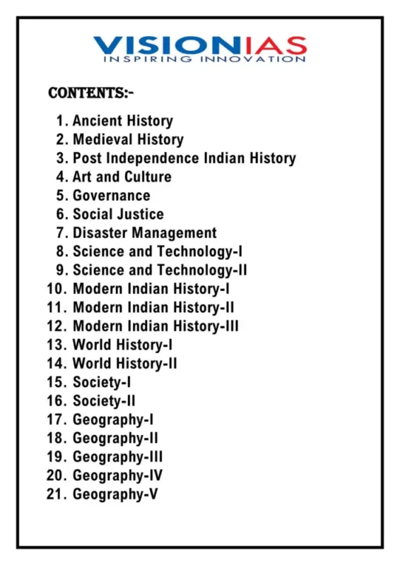 Vision IAS General Studies Notes 2026-27 | 56 Booklets | English Medium | UPSC Study Material